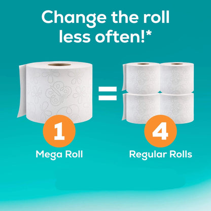 Premium 2-Ply Toilet Tissue – 4 Mega Rolls (Soft & Septic Safe)