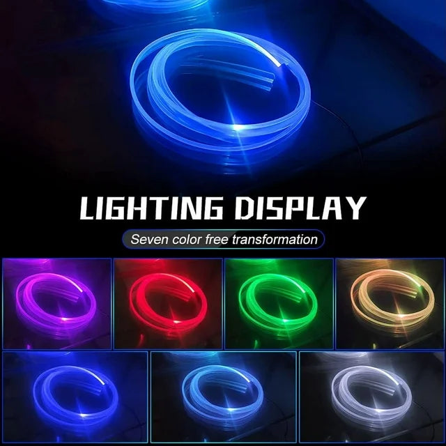 5M RGB LED Neon Strip Light for Car Interior – 7 Color EL Wire Ambient Glow