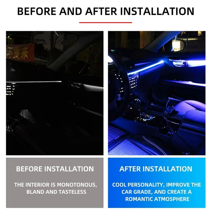 5M RGB LED Neon Strip Light for Car Interior – 7 Color EL Wire Ambient Glow