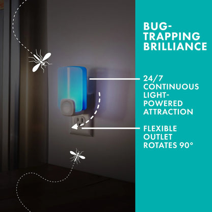 Electric Light Trap for Flying Insects – Soft Blue Light with Starter Kit (1 Trap + 1 Cartridge)
