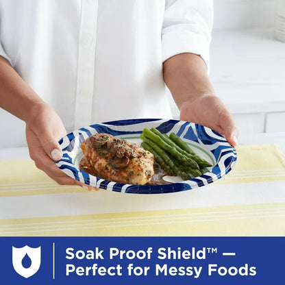Ultra-Strong Disposable Paper Plates – 10-Inch, Multi-Color Pack of 100