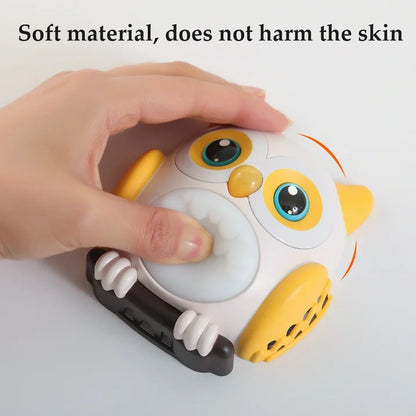 Cute Owl Motion Sensor Night Light – USB Rechargeable & Plug-in Wall Light for Kids