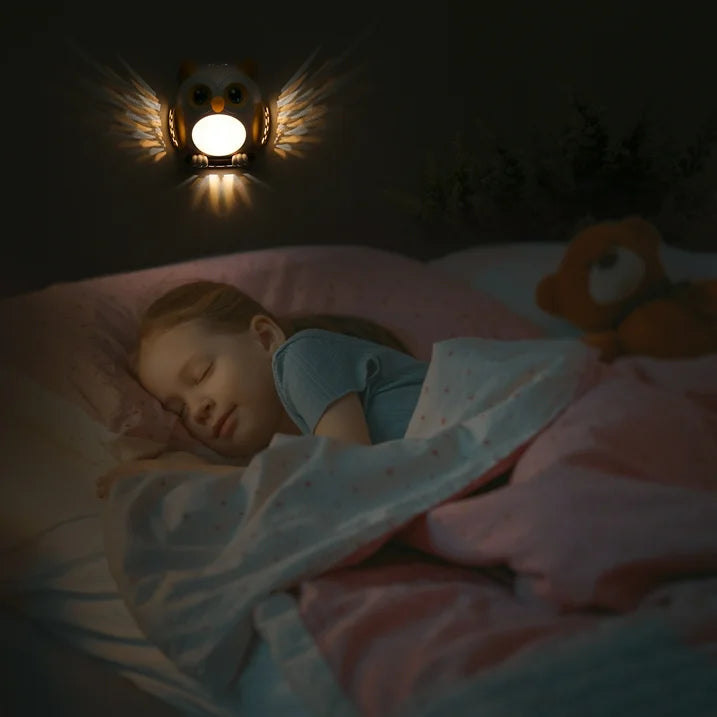 Cute Owl Motion Sensor Night Light – USB Rechargeable & Plug-in Wall Light for Kids
